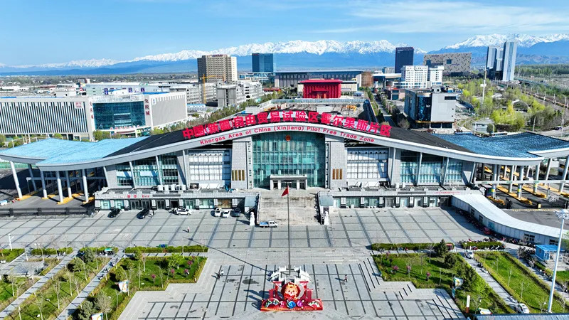 (中国(新疆)自由贸易试验区霍尔果斯片区航拍图)